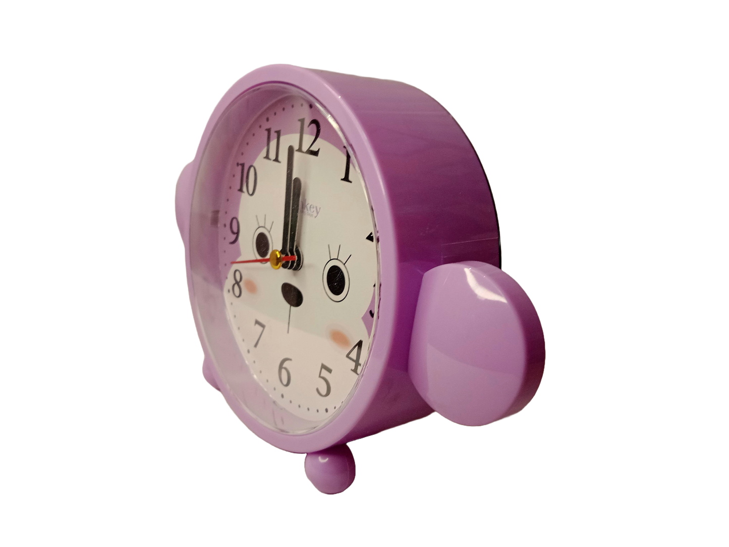 "Adorable Purple Cartoon Animal Alarm Clock for Kids