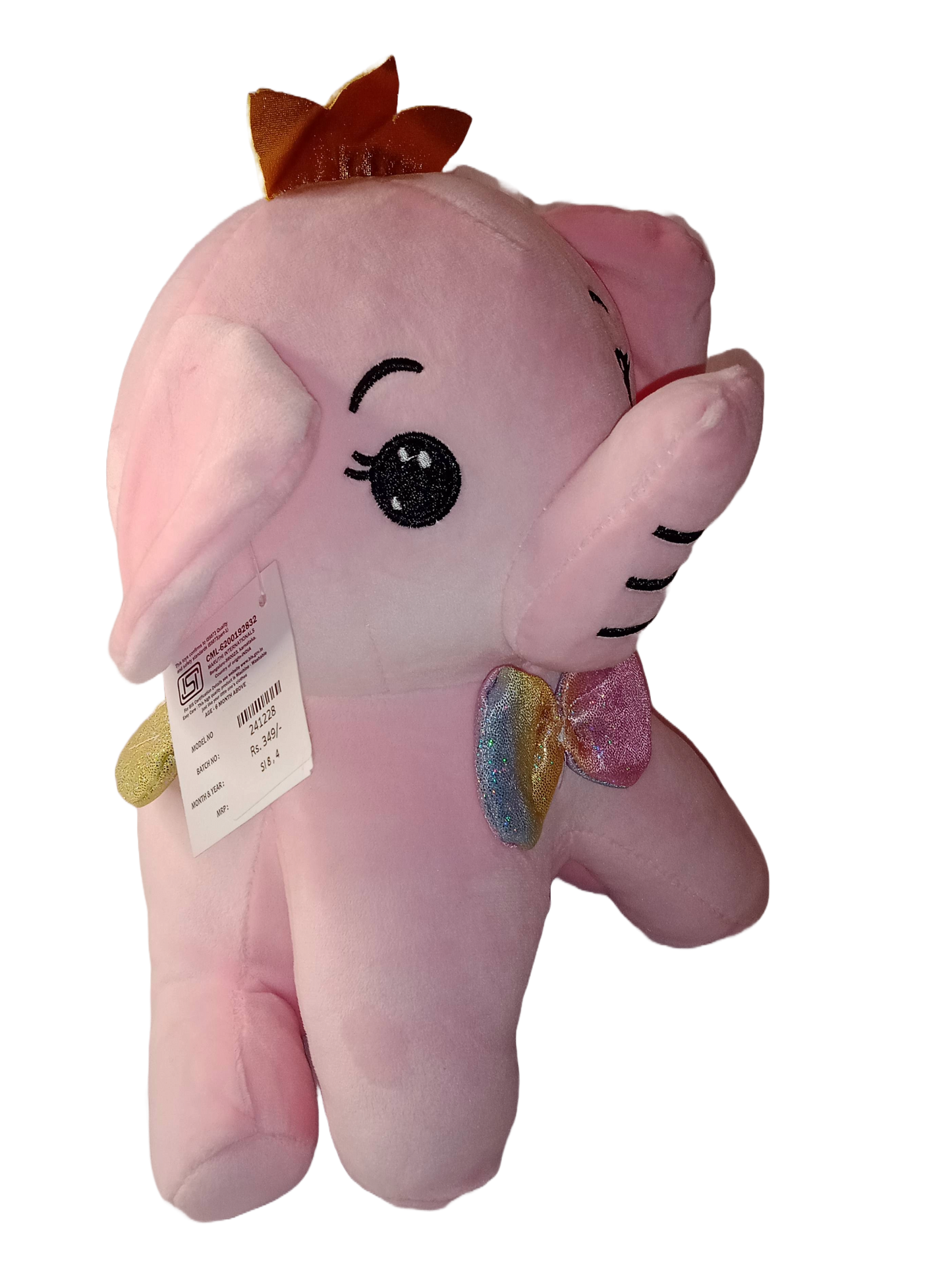Adorable Pink Elephant Plush Toy